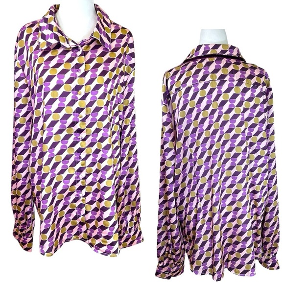 Tuckernuck, The Shirt Rochelle Behrens, ‘The Shelly’ Button-Down Purple XX-Large - Picture 1 of 17